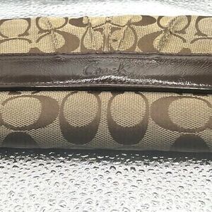 Coach Signature C Pleated Front Trifold Wallet